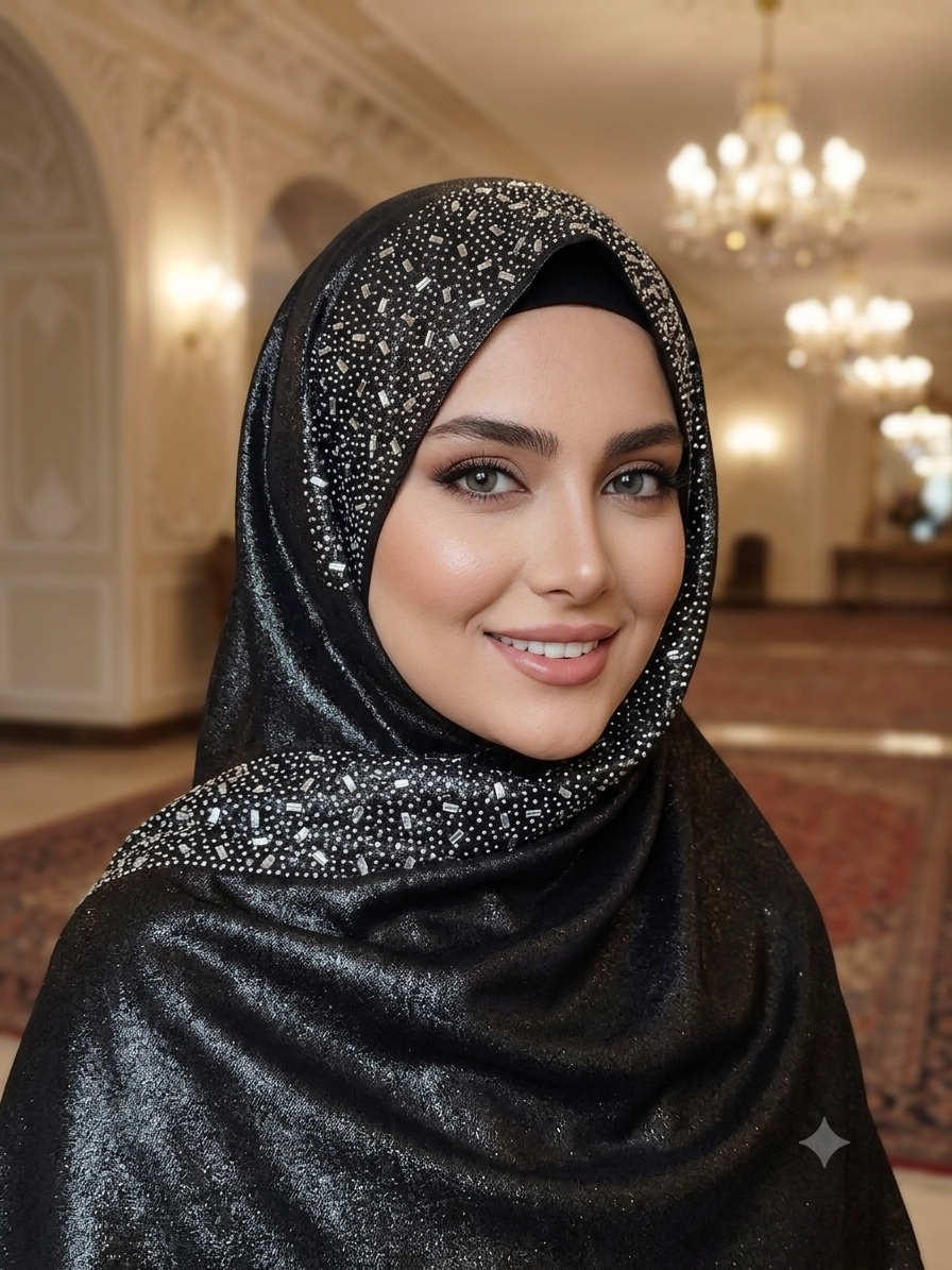 شال مجلسی کپرا حاشیه نگین